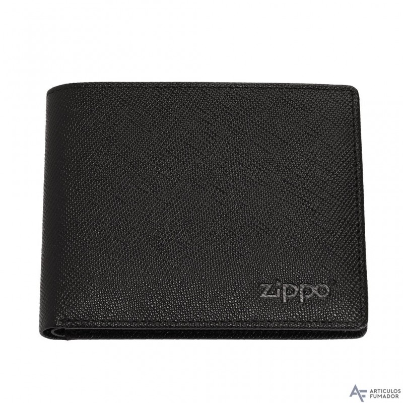 CARTERA ZIPPO SAFFIANO TARJETAS DE CRÉDITO NEGRO