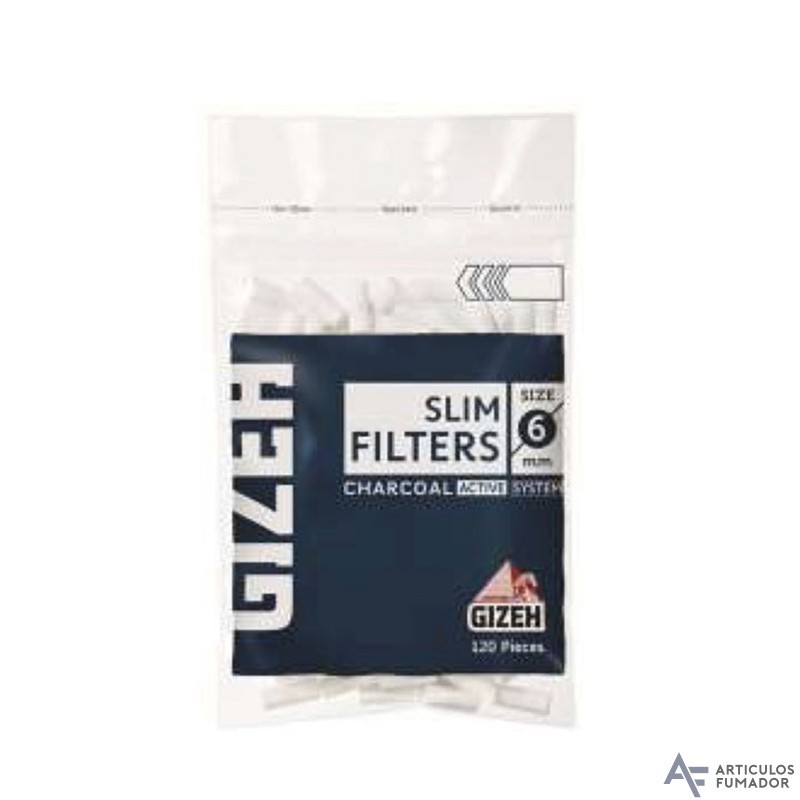 FILTROS GIZEH CARBON ACTIVO 6mm 120 Unds