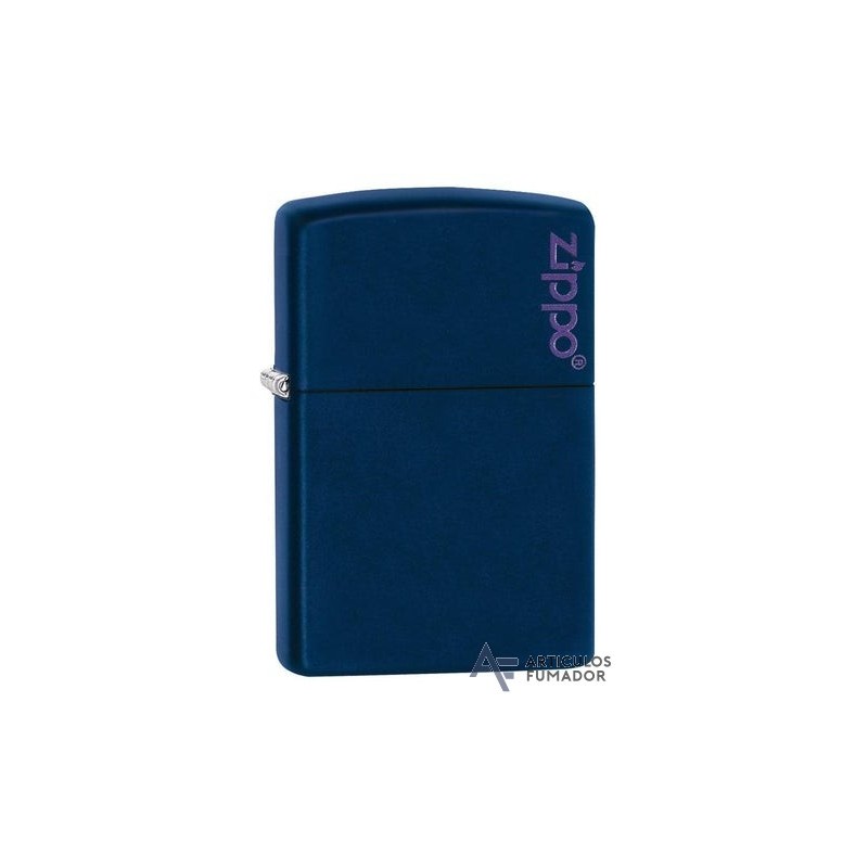 Classic Navy Matte Zippo Logo