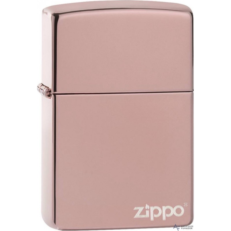 ENCENDEDOR ZIPPO ROSE GOLD LOGO